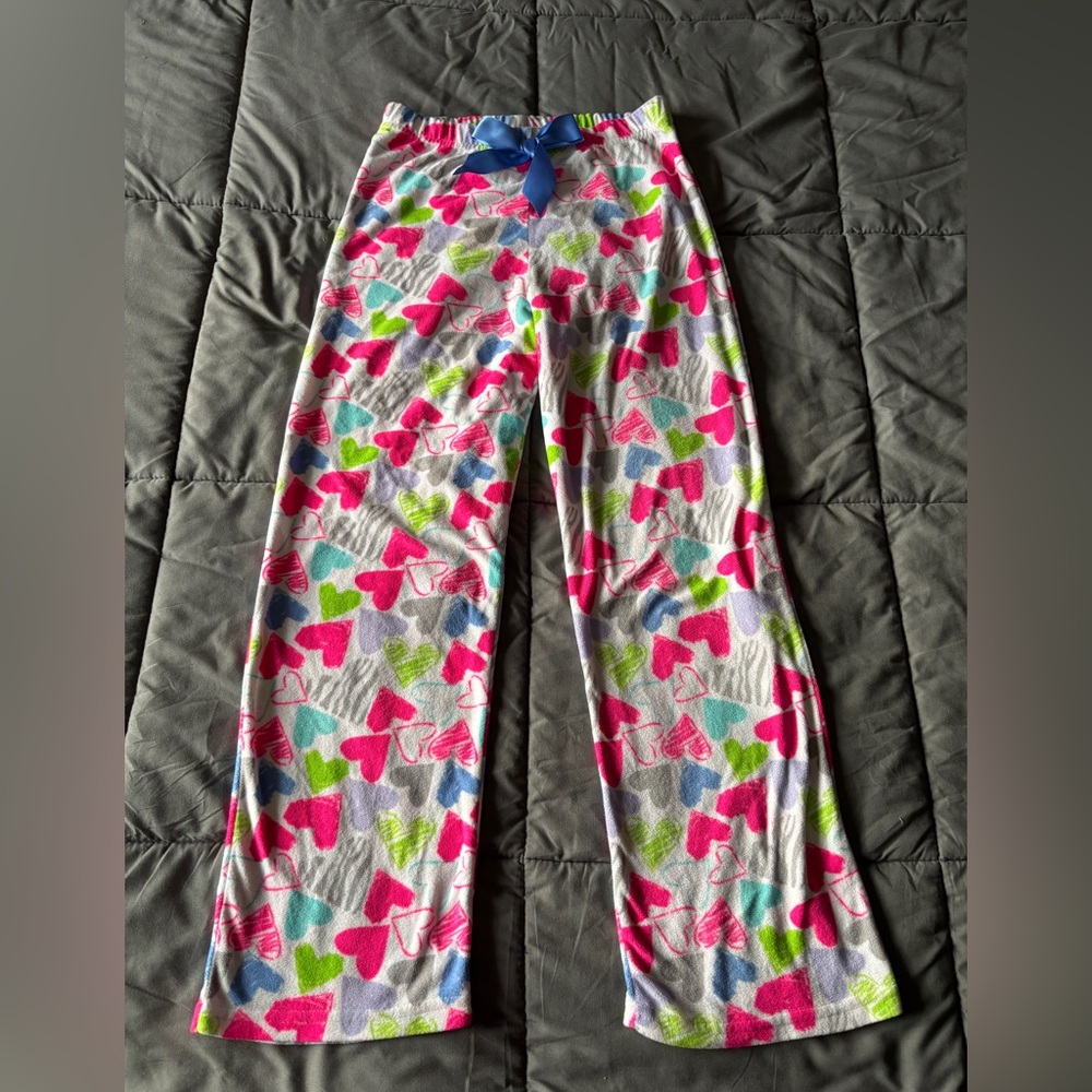 Fleece heart PJ pants